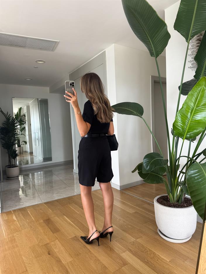 Pucca Şehir Boy Şort - Siyah