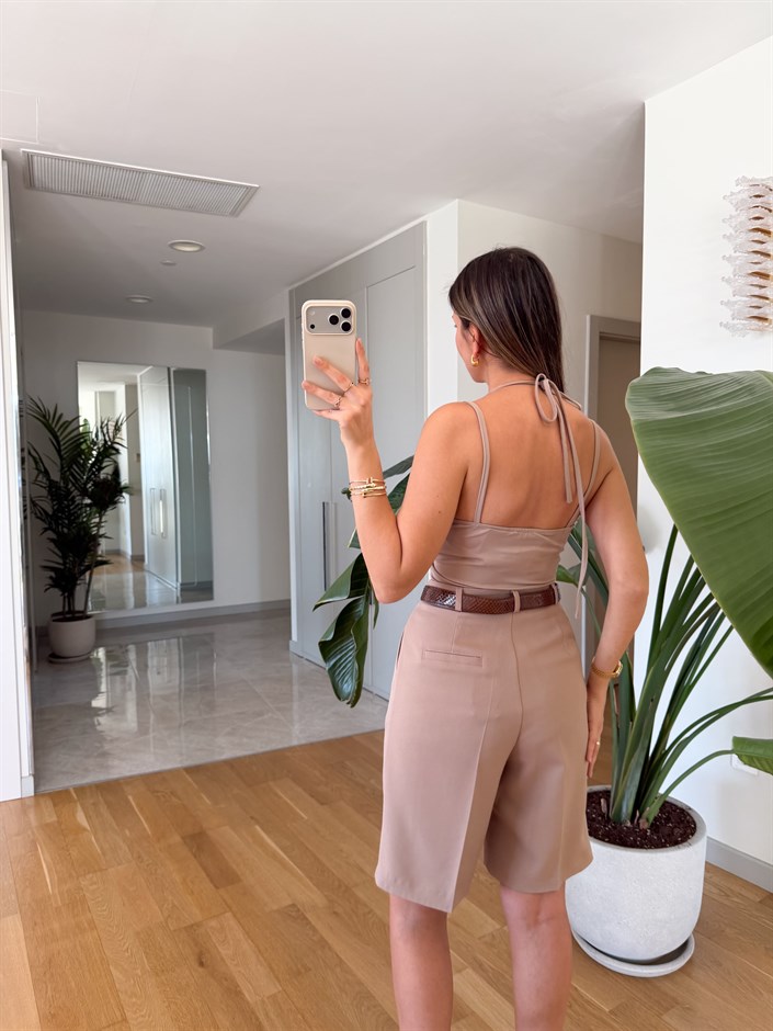 Qs Dantel Detaylı Atlet - Bej