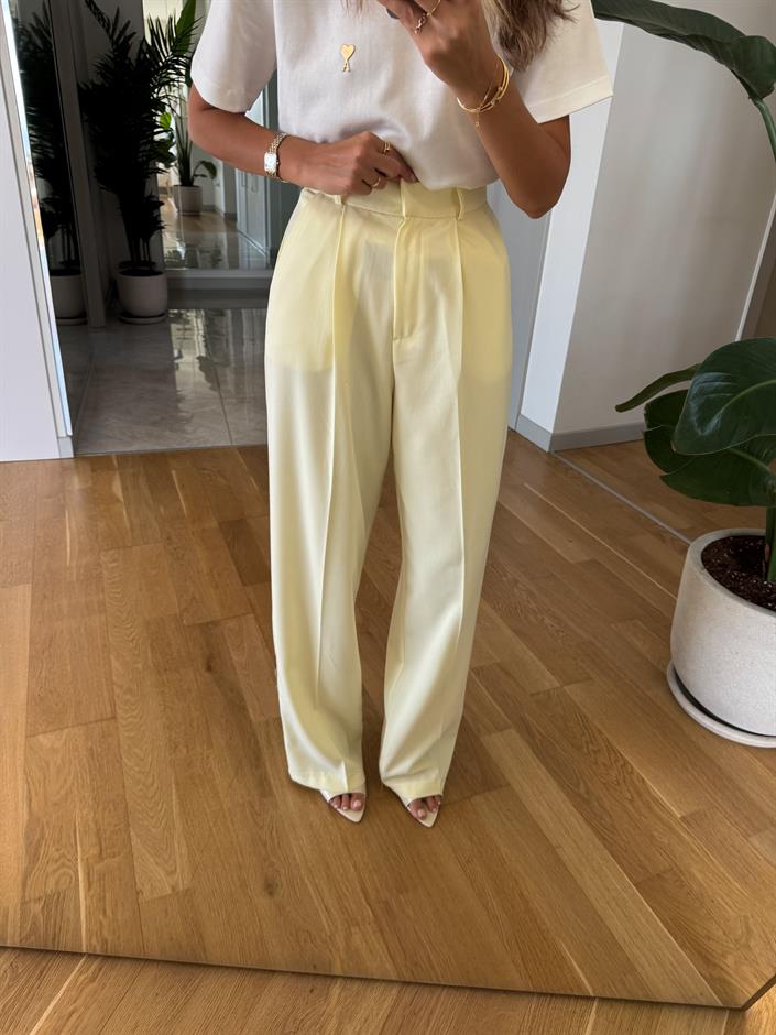 Qu Palazzo Pantolon - Sarı