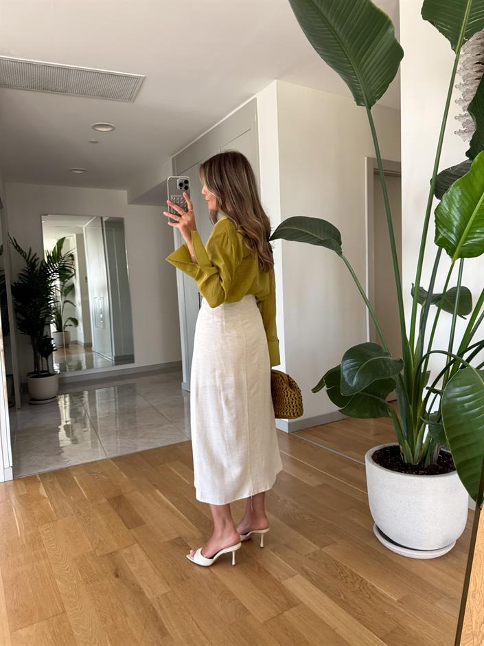 Qu Pareo Etek - Natural