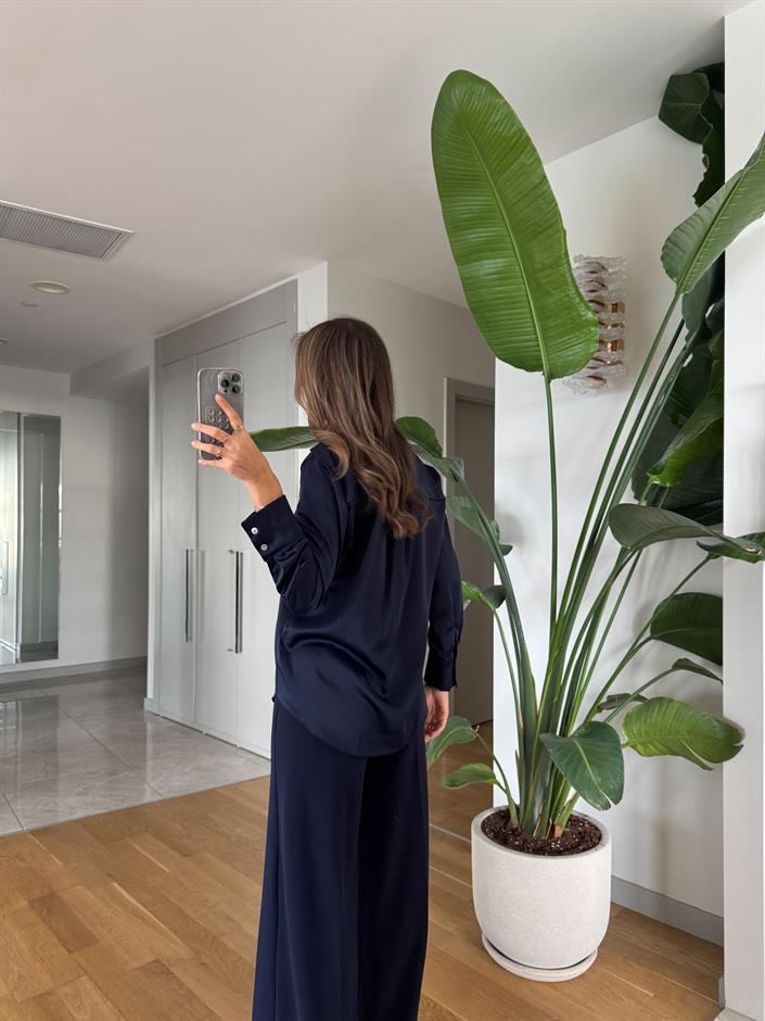 Regina Saten Gömlek - Lacivert