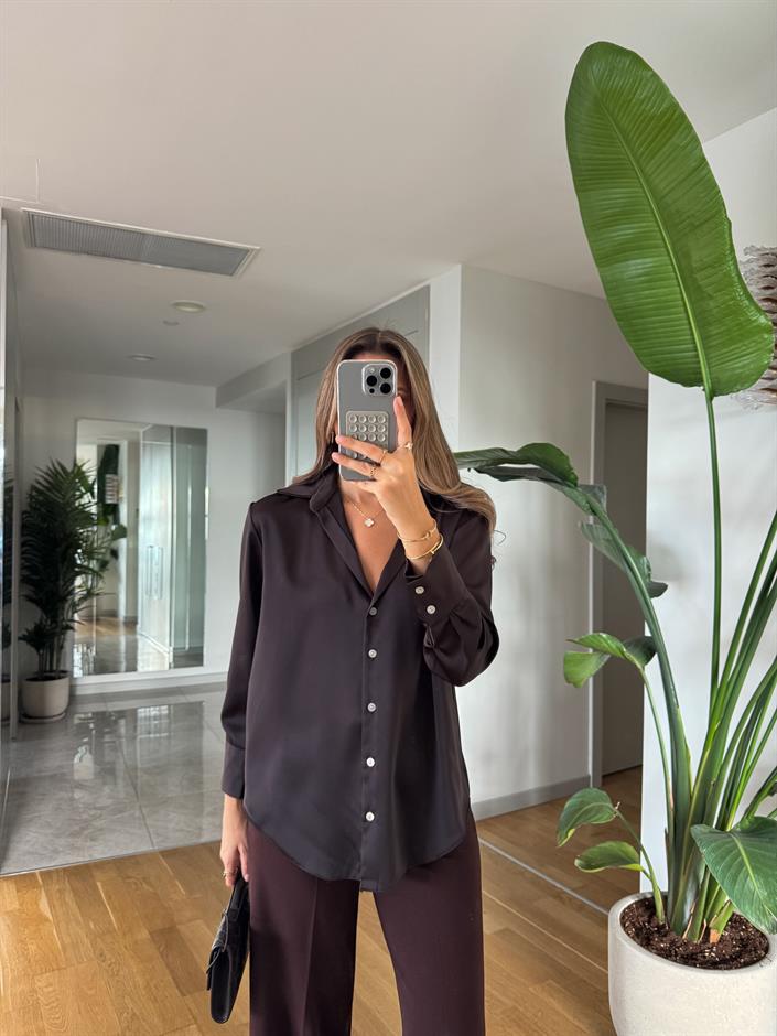 Regina Saten Gömlek - Siyah