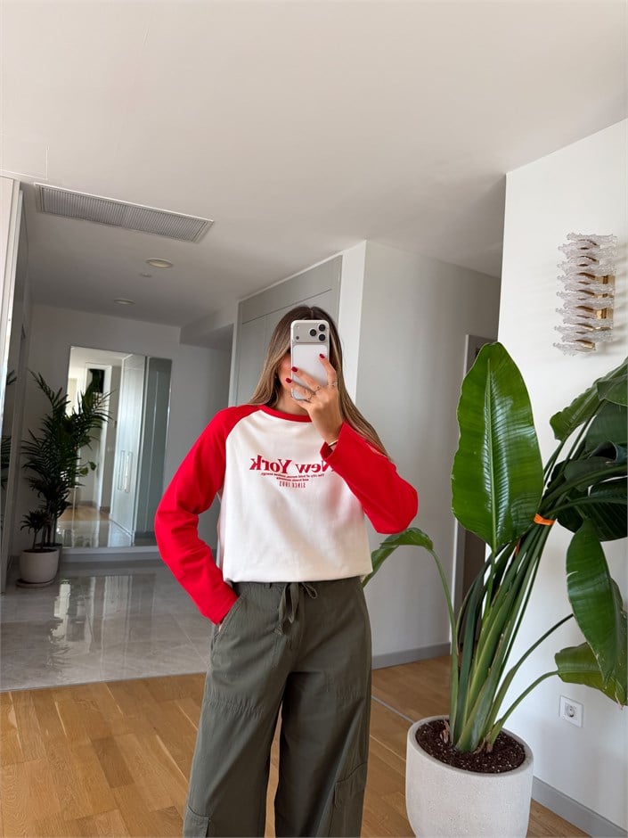 Reglan Kol Sweat - Kırmızı 
