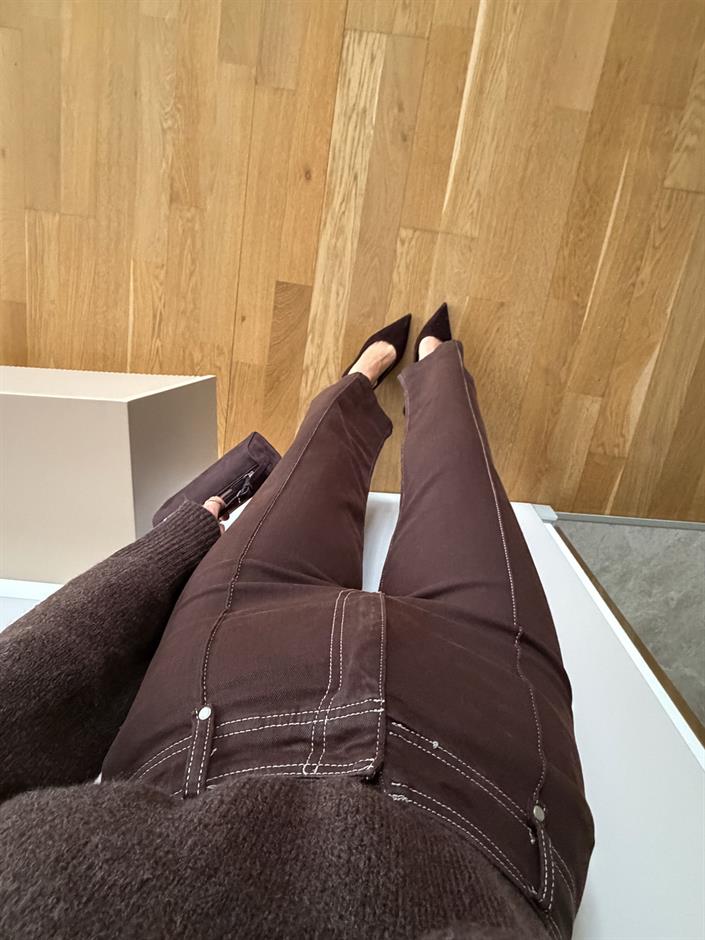 Reynard Dikişli Pantolon - Kahve