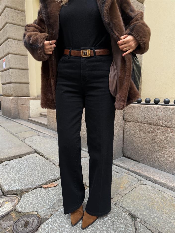 Rimo Yüksek Bel Premium Jean - Siyah