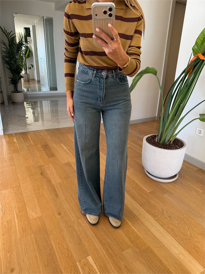 Rodri Wide Leg Jean - Eskitme