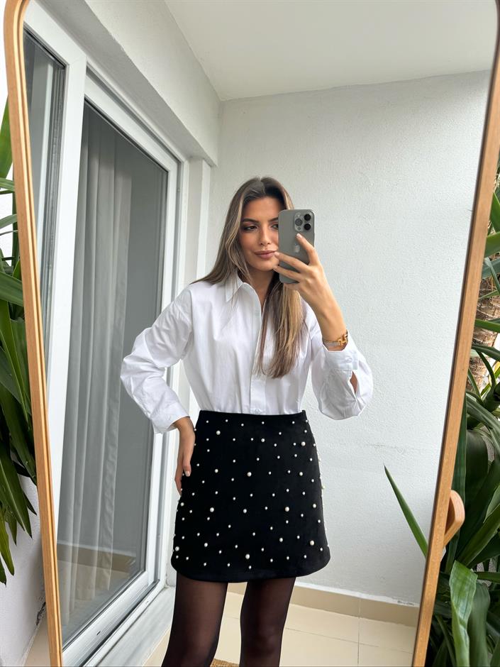 Rody Beyaz Poplin Gömlek