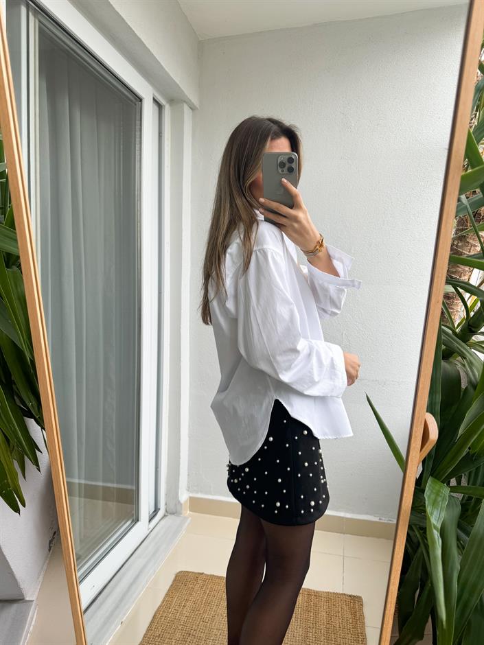 Rody Beyaz Poplin Gömlek