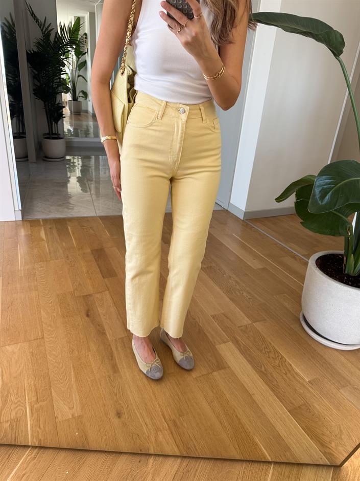 Roxy Kesik Paça Jean - Sarı