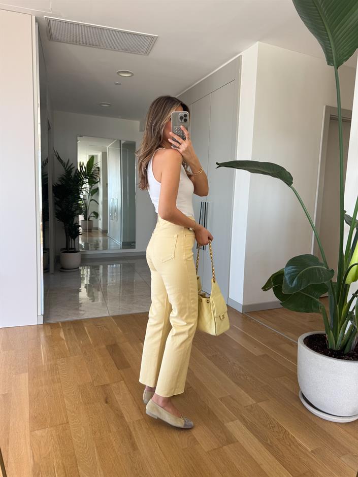 Roxy Kesik Paça Jean - Sarı