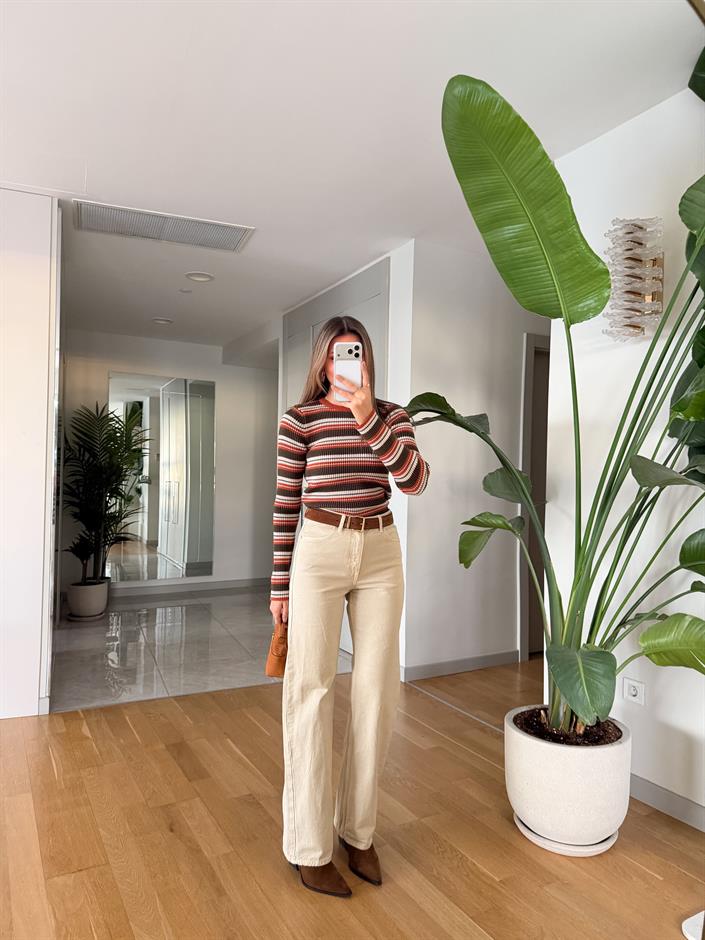 Sandra Zr Straight Bej Jean