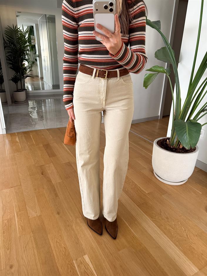 Sandra Zr Straight Bej Jean