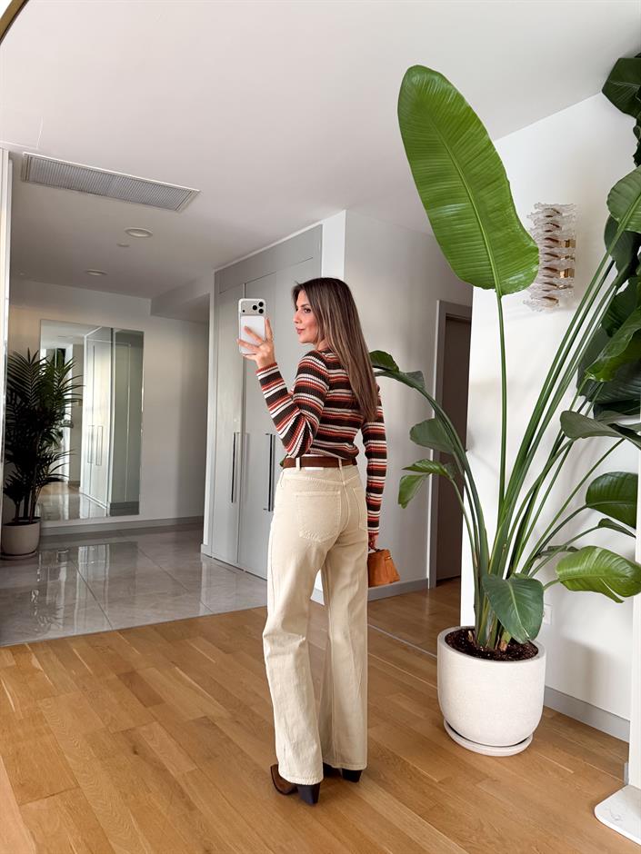 Sandra Zr Straight Bej Jean