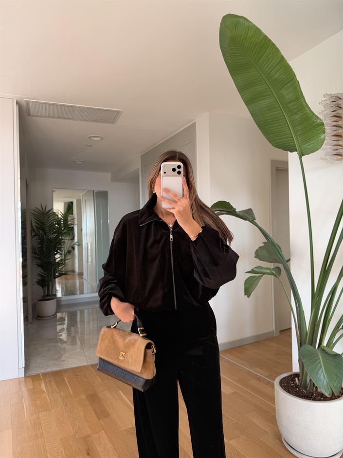 Sarell Kadife Takım - Siyah