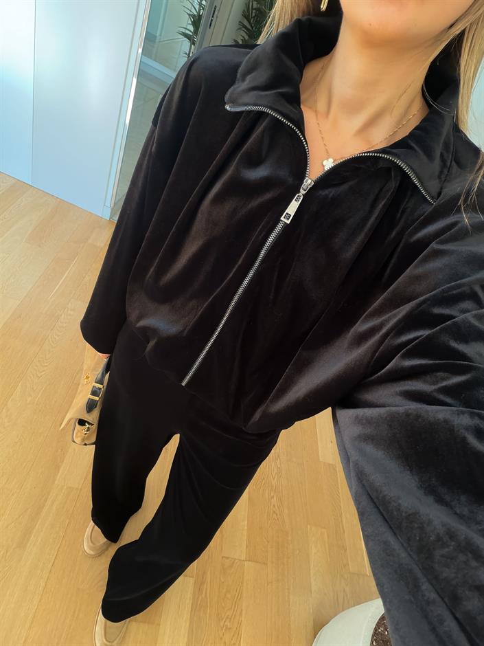 Sarell Kadife Takım - Siyah