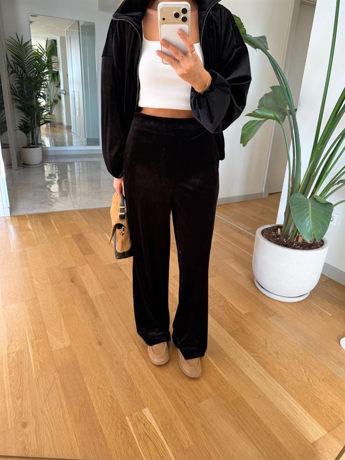 Sarell Kadife Takım - Siyah