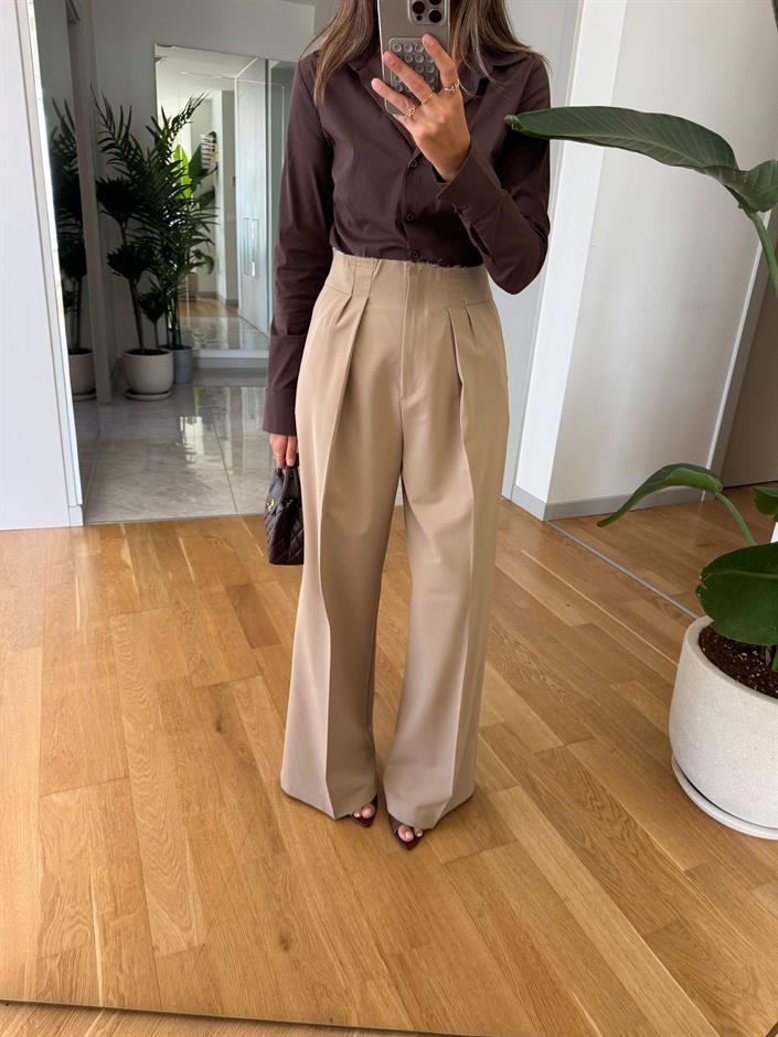 Sortie Pensli Palazzo Pantolon - Camel