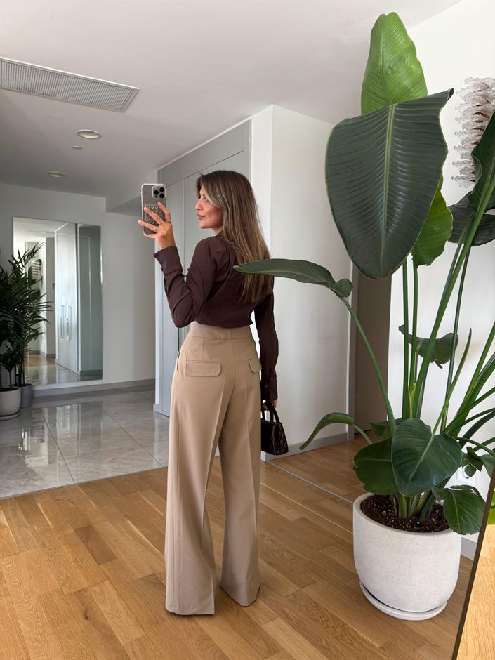 Sortie Pensli Palazzo Pantolon - Camel