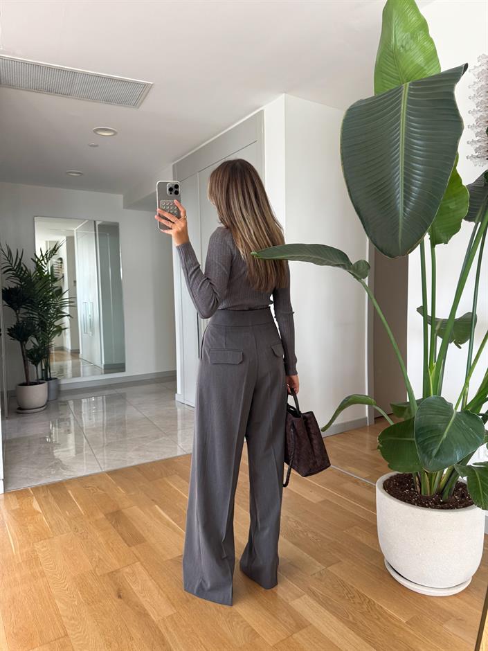 Sortie Pensli Palazzo Pantolon - Gri