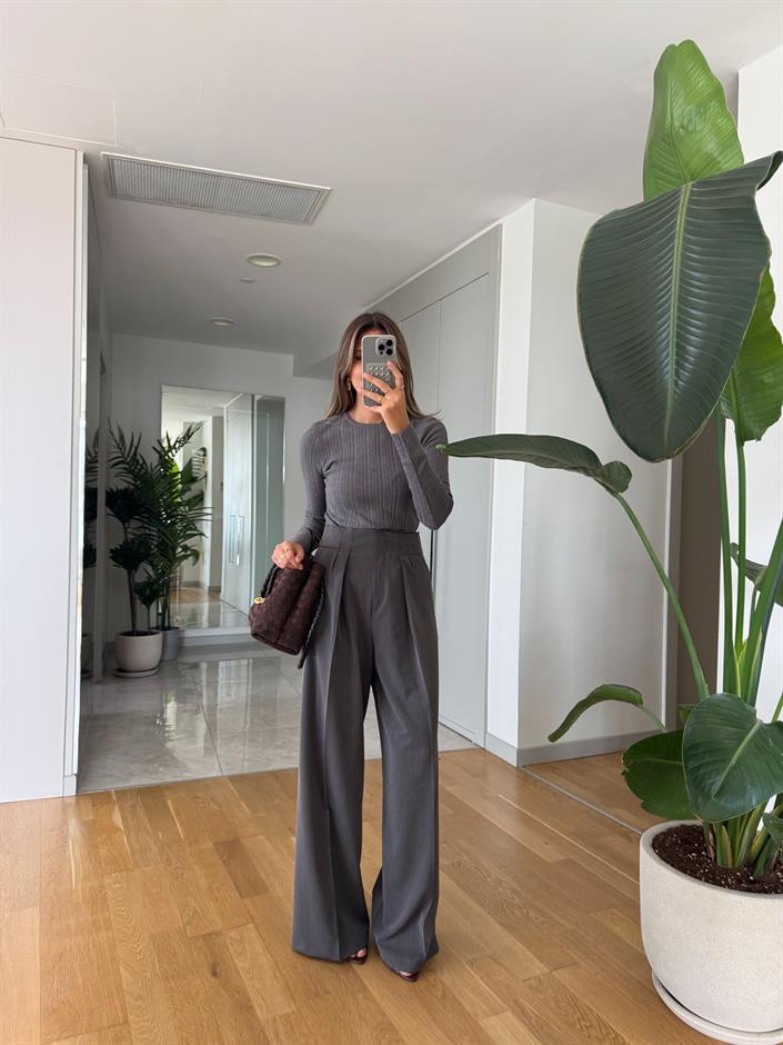 Sortie Pensli Palazzo Pantolon - Gri