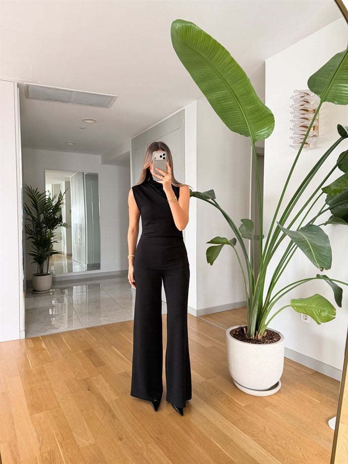 Sour Dik Yaka Modal Takım - Siyah