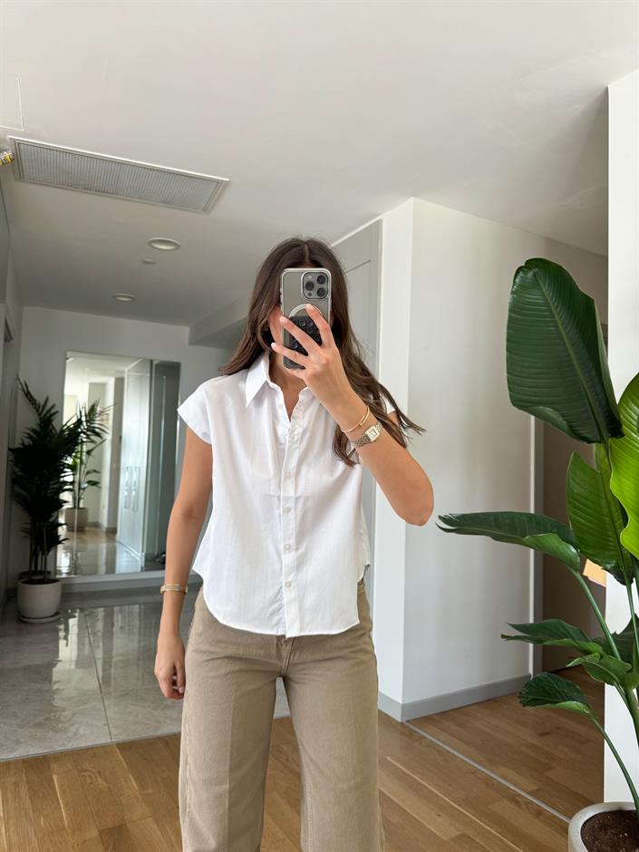 T Kol Poplin Gömlek