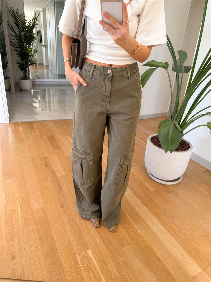 Thora Kargo Cepli Jean - Haki