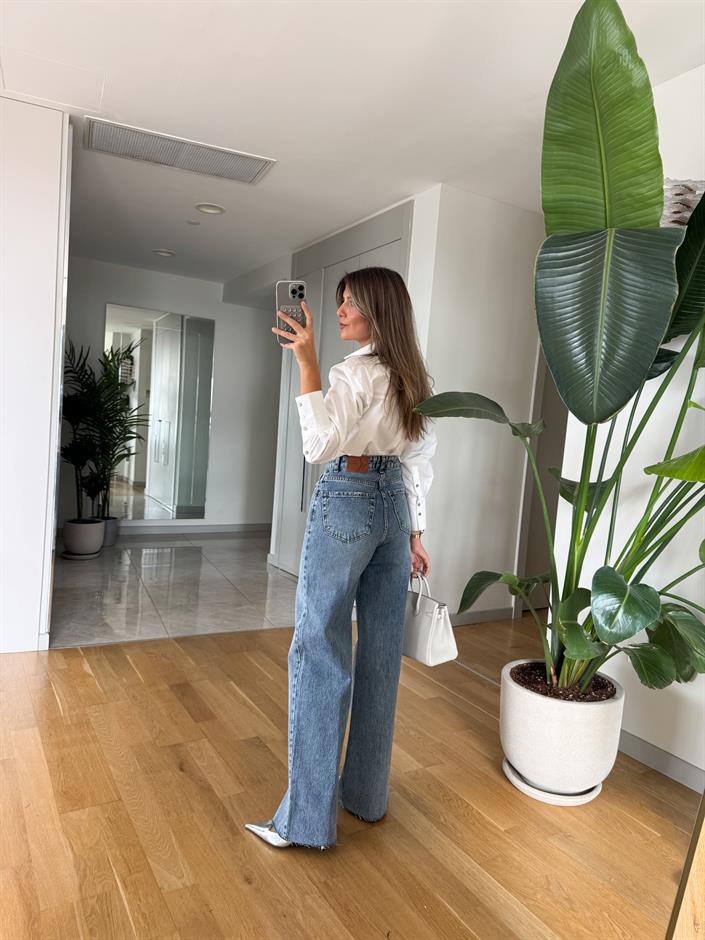 Taşlı Wide Leg Jean 