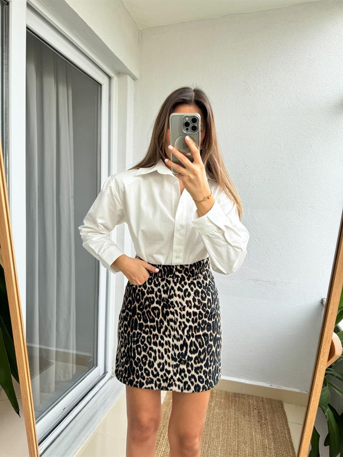 Vatkalı Tok Dokulu Poplin Gömlek-Ekru