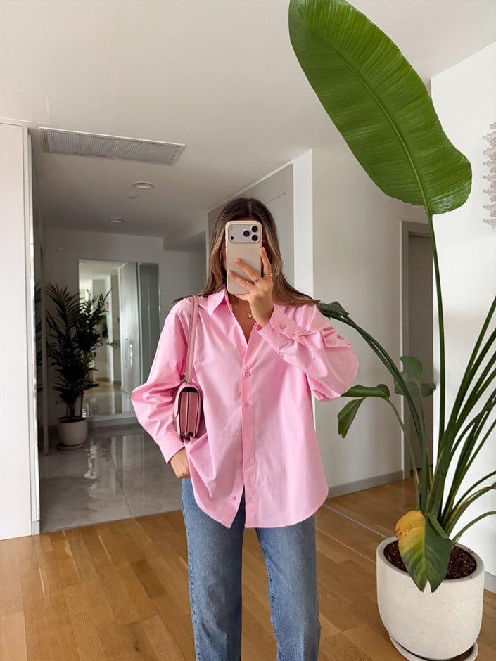 Vinales Poplin Gömlek - Pembe