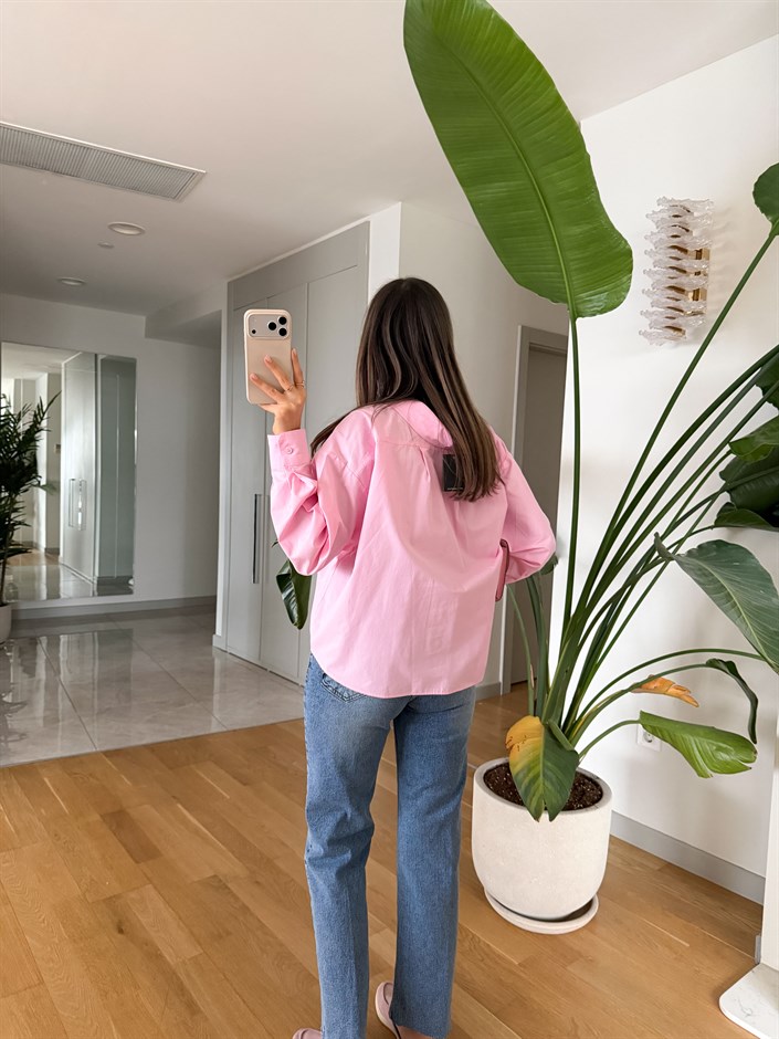 Vinales Poplin Gömlek - Pembe