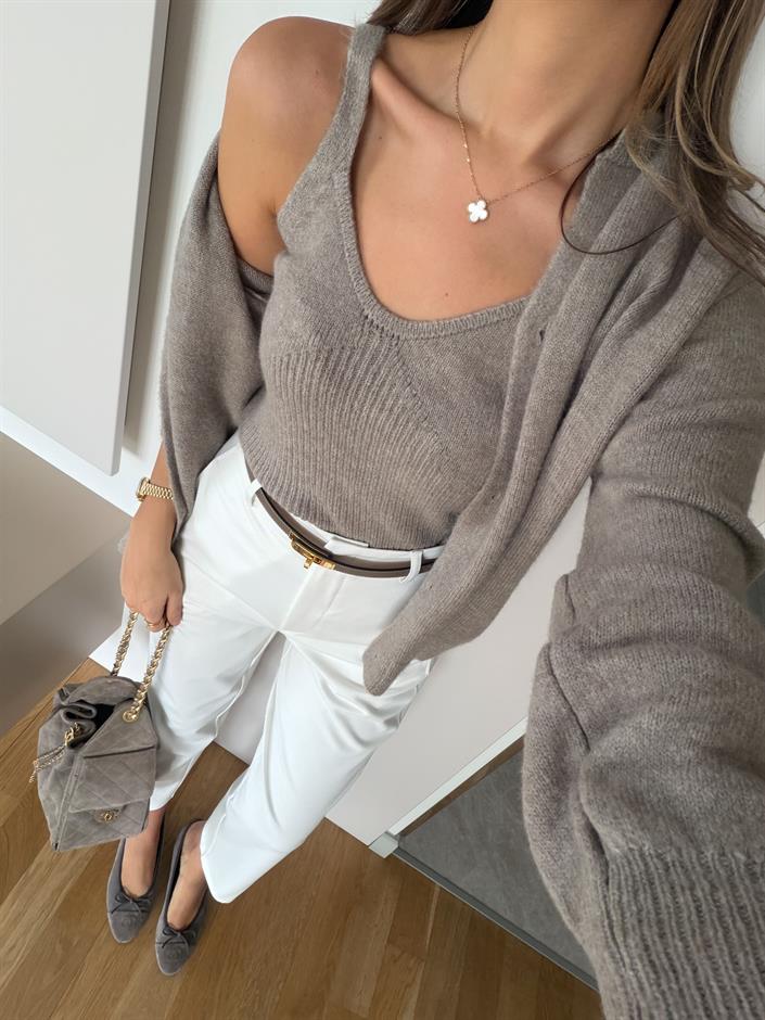 Vizon Bustiyer Hırkalı Triko Takım