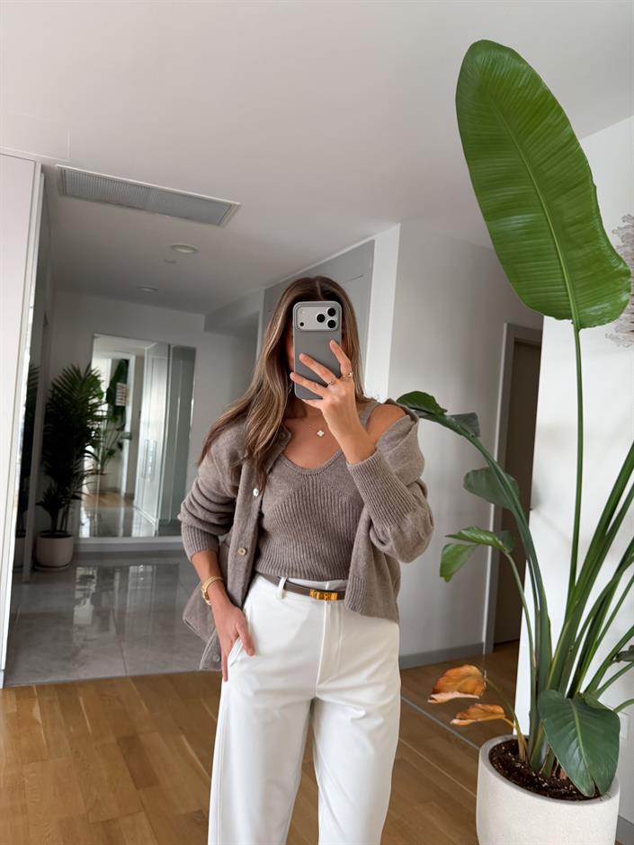 Vizon Bustiyer Hırkalı Triko Takım