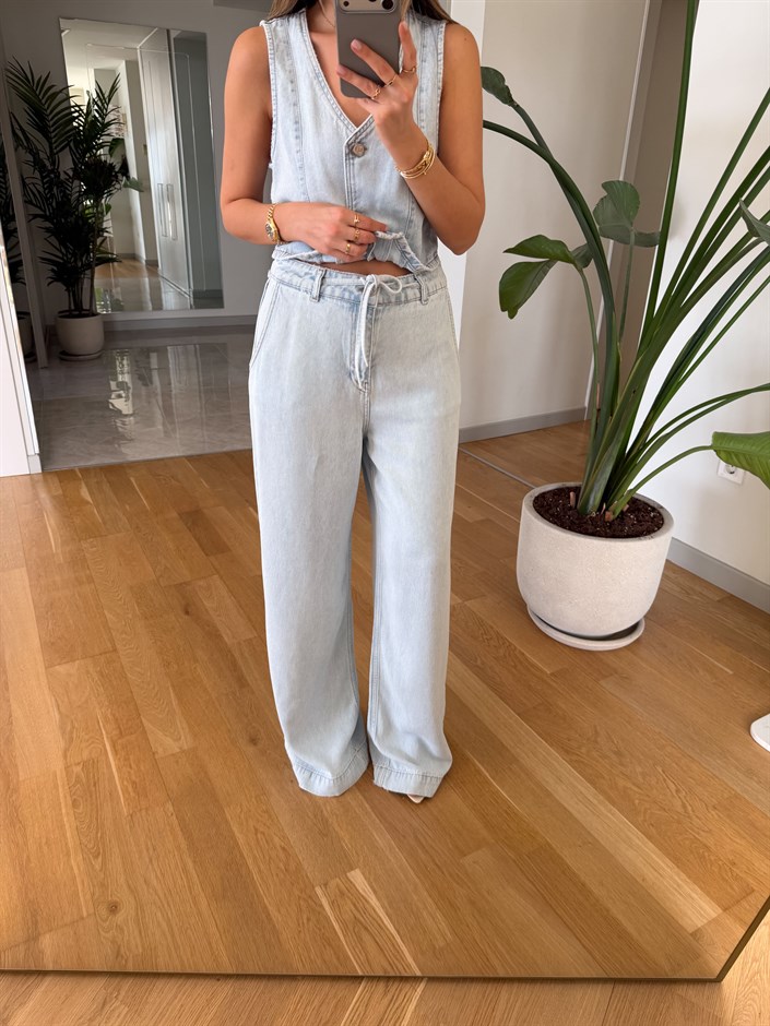 Yelekli Tensel Takım - Buz Mavi