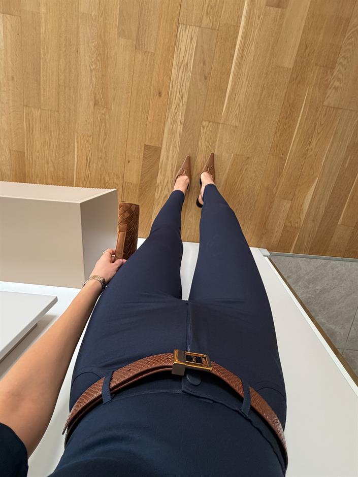 Yüksek Bel Tayt Pantolon - Lacivert