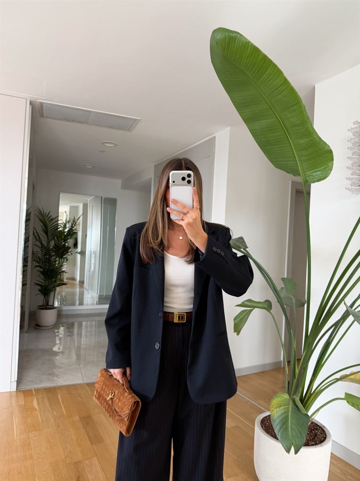 Yunie Blazer Ceket - Lacivert