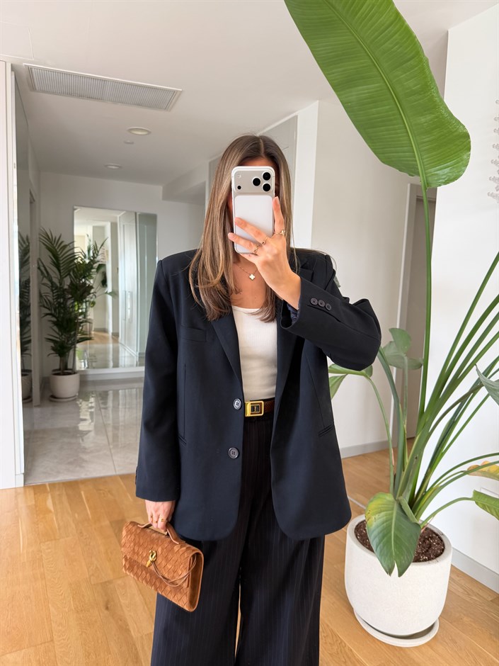 Yunie Blazer Ceket - Lacivert