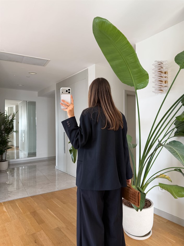 Yunie Blazer Ceket - Lacivert