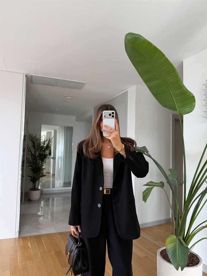 Yunie Blazer Ceket - Siyah
