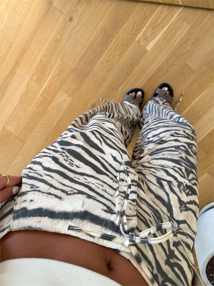 Zebra Desenli Pantolon 
