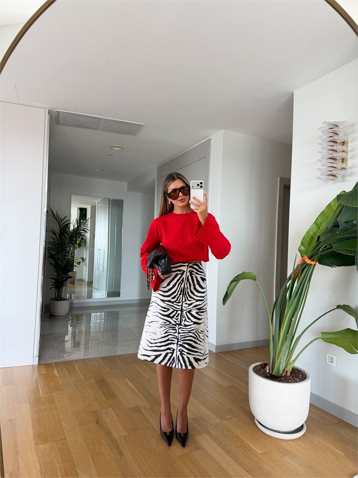 Zebra Midi Etek