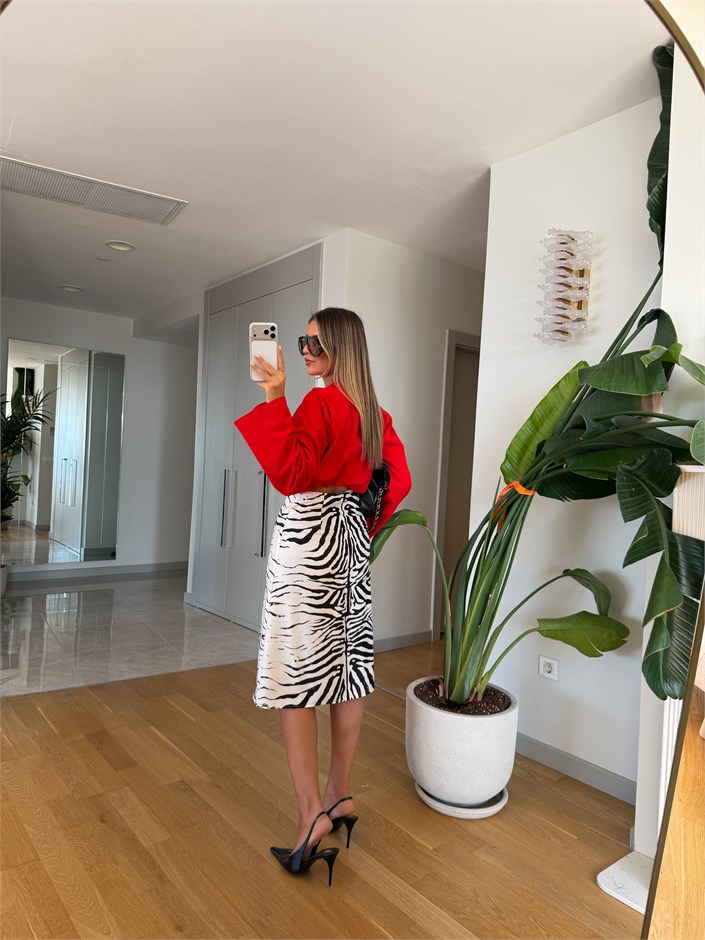 Zebra Midi Etek