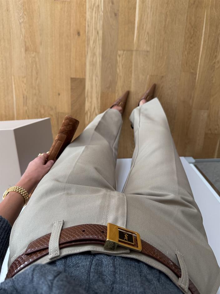 Zr Camel Canvas Pantolon 