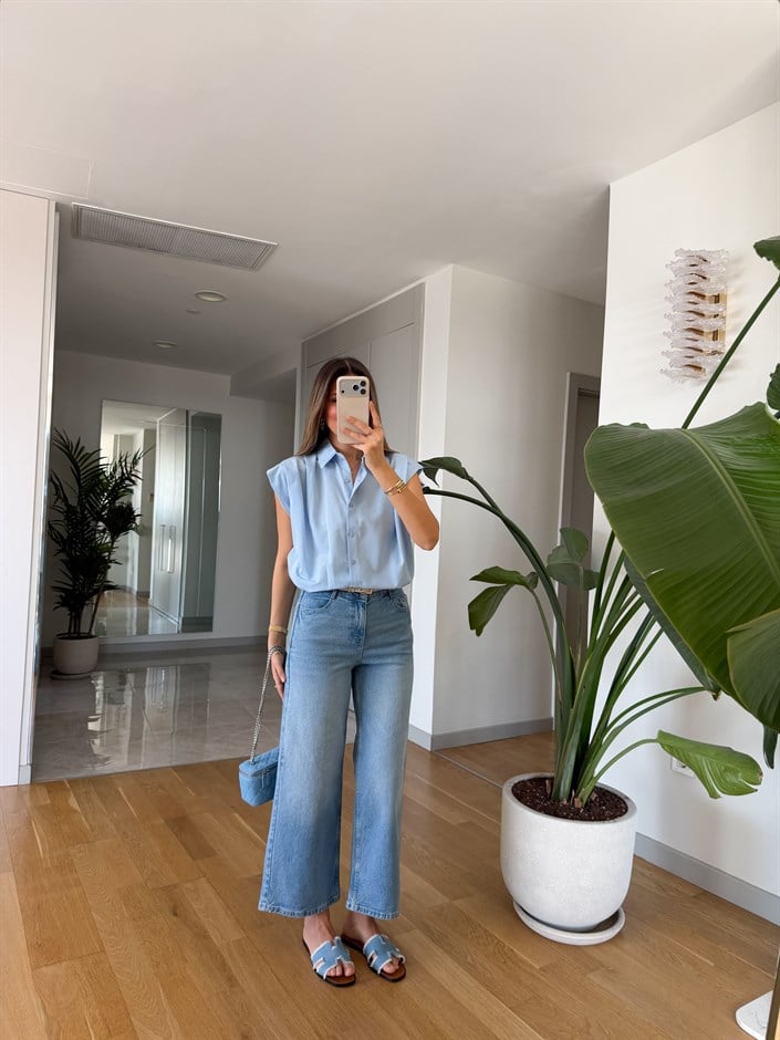 Zr Midi Boy Jean - Açık Mavi 