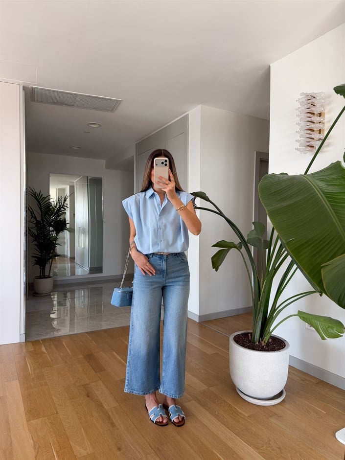 Zr Midi Boy Jean - Açık Mavi 