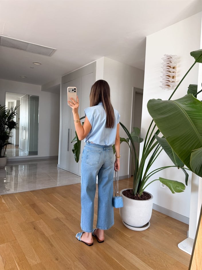 Zr Midi Boy Jean - Açık Mavi 