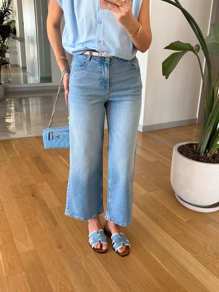 Zr Midi Boy Jean - Açık Mavi 