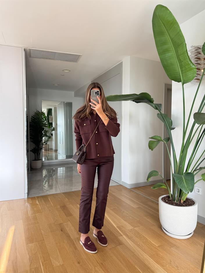 Zr Mumlu Boyfit Jean - Bordo