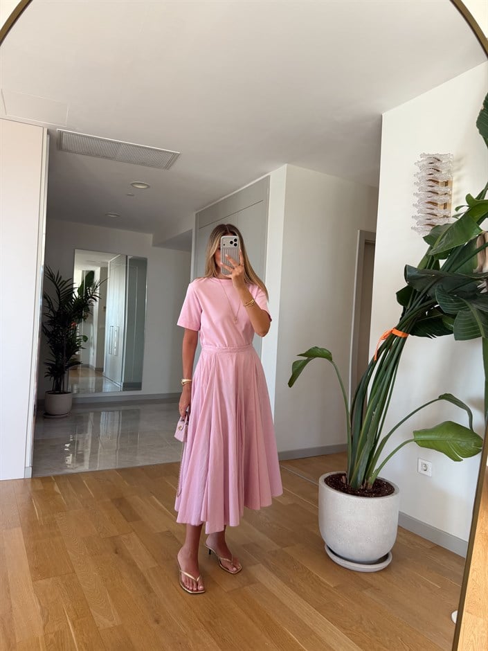 Zr Pembe Midi Etek 