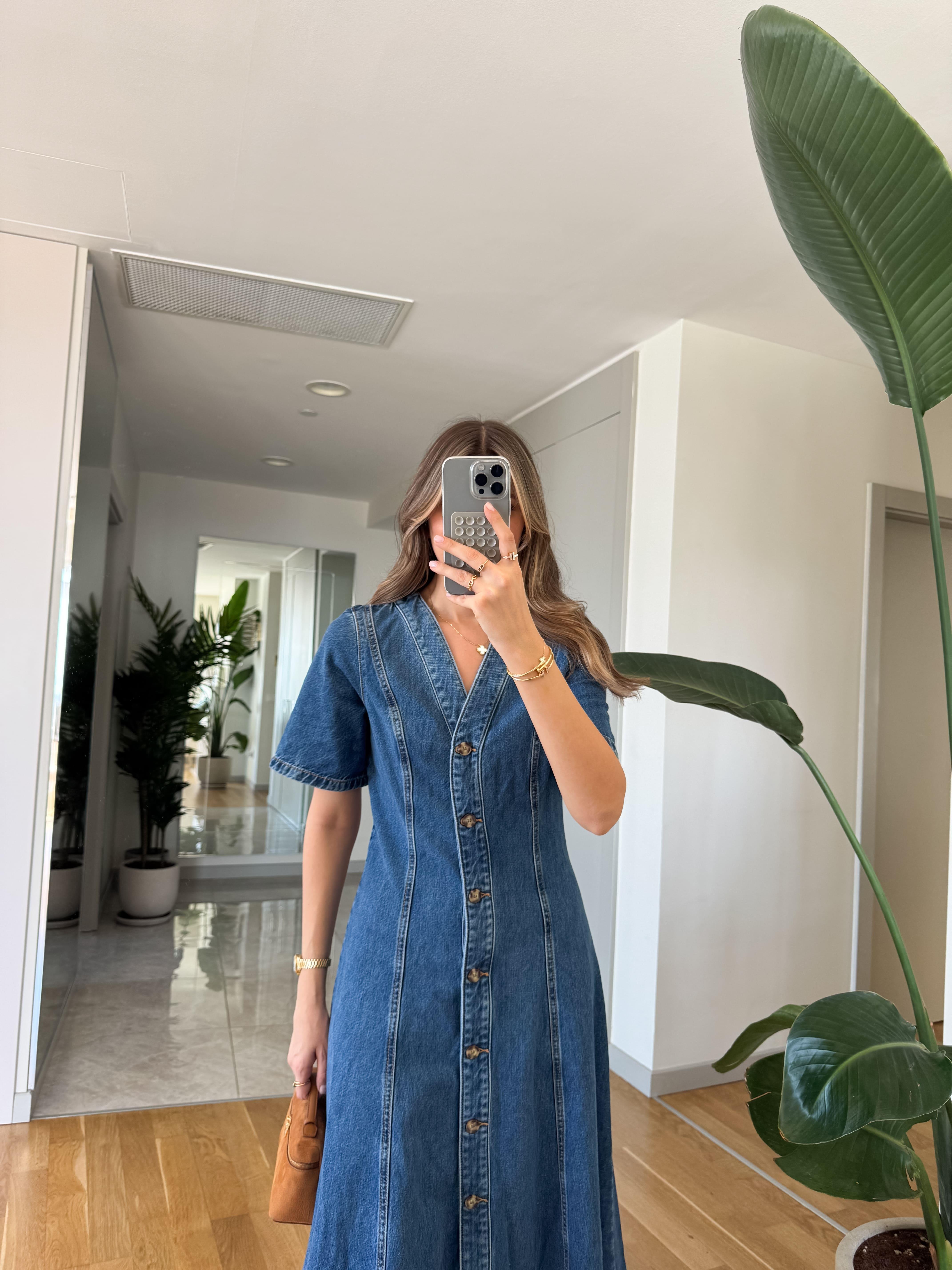 M&S Denim Düğmeli Elbise | Butik Merve Aksoy